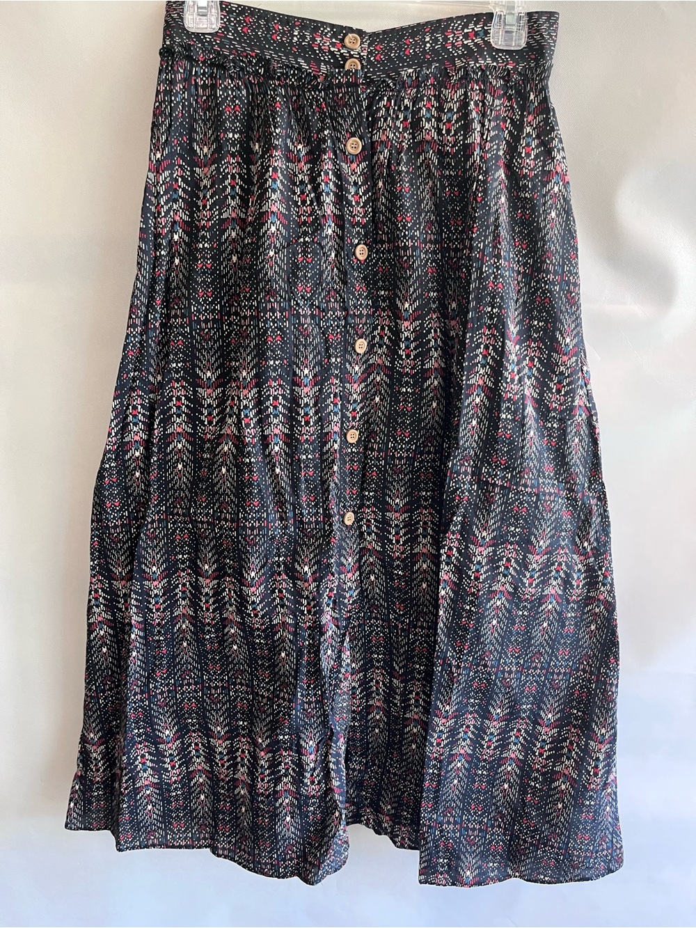Zara Blue Button Down Maxi Skirt